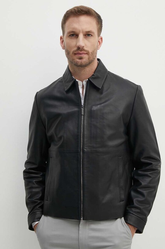 Шкіряна куртка Calvin Klein чорний K10K113014