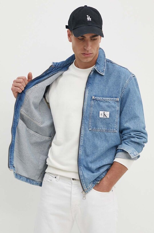 Calvin Klein Jeans geacă din denim albastru J30J325766