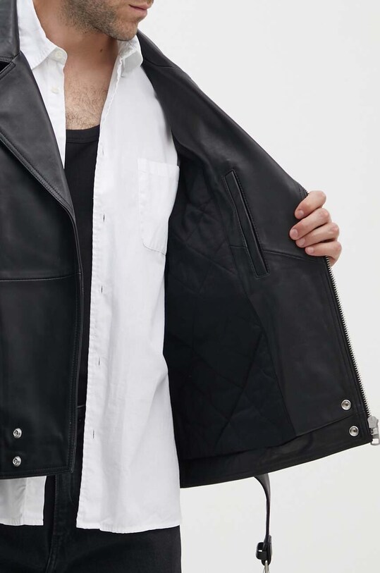 Kožená bunda Calvin Klein Jeans J30J325600