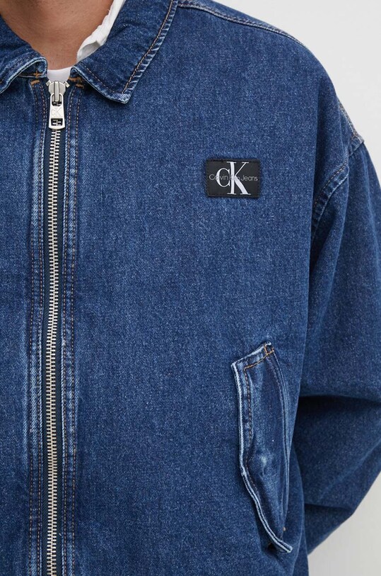 Rifľová bunda Calvin Klein Jeans J30J325757 tmavomodrá