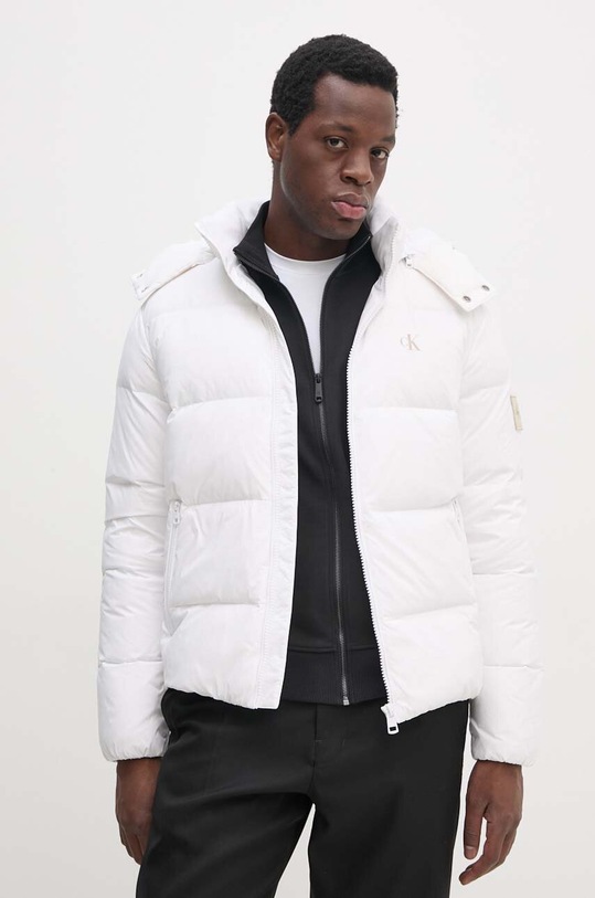 Péřová bunda Calvin Klein Jeans J30J325946 bílá