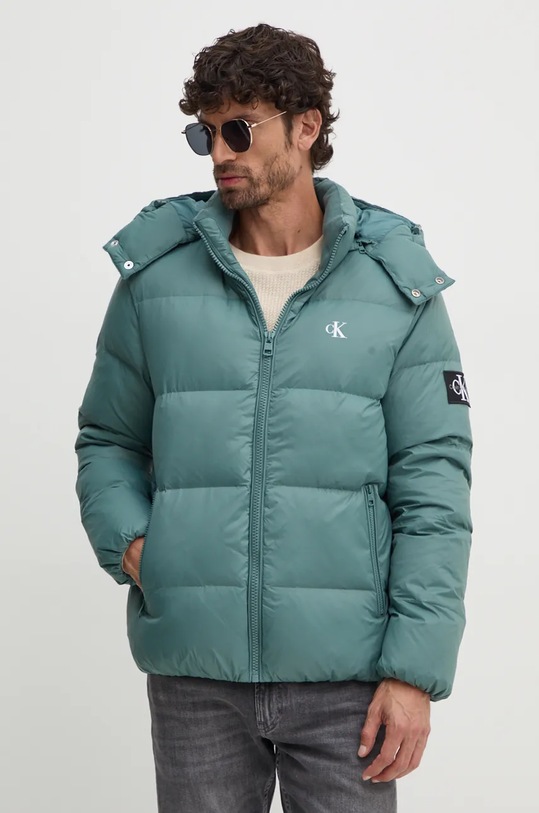 Пухова куртка Calvin Klein Jeans з утепленням бірюзовий J30J325946