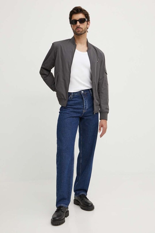 Куртка-бомбер Tommy Hilfiger MW0MW35658 сірий AW24