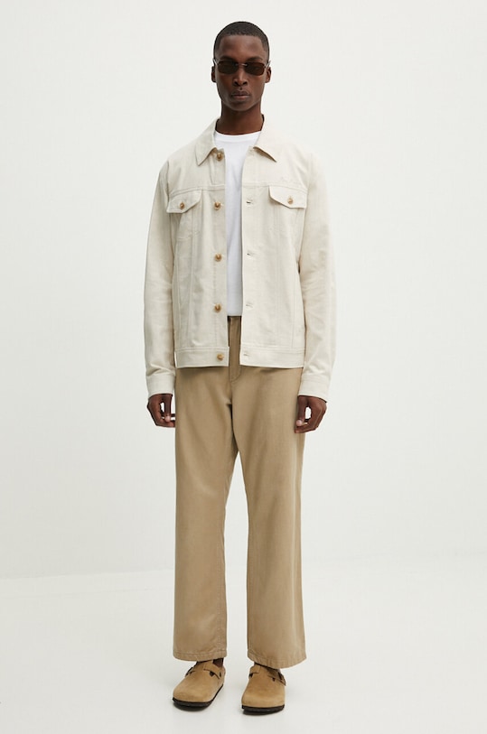 Les Deux geacă cu aspect de cămașă LDM610145 bej AW24