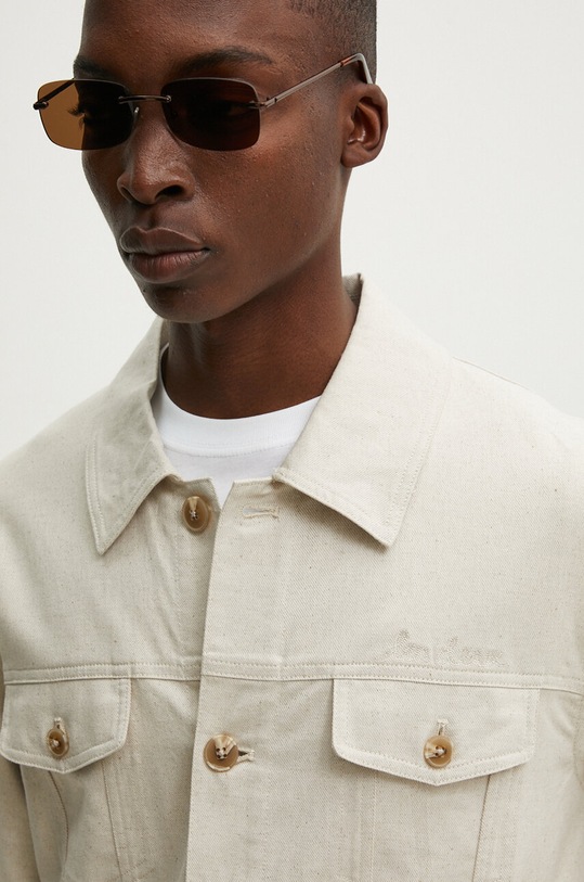 Les Deux geacă cu aspect de cămașă bej LDM610145