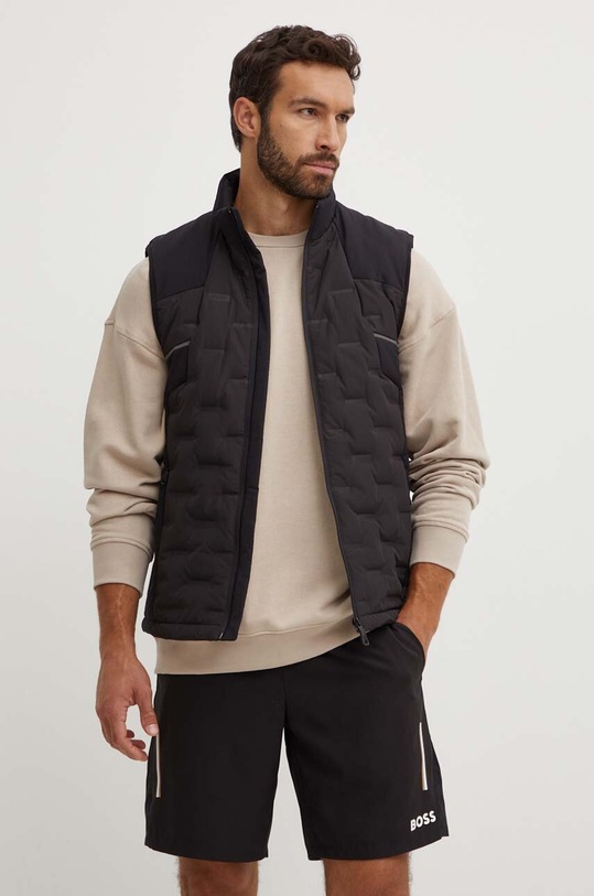 Boss Green vesta de puf cu captuseala negru 50514343