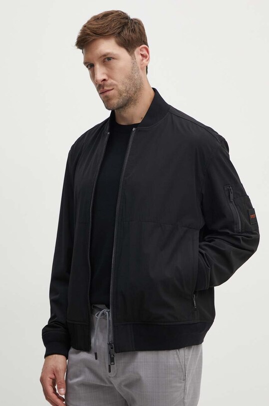 Boss Orange geaca bomber cu captuseala negru 50521480