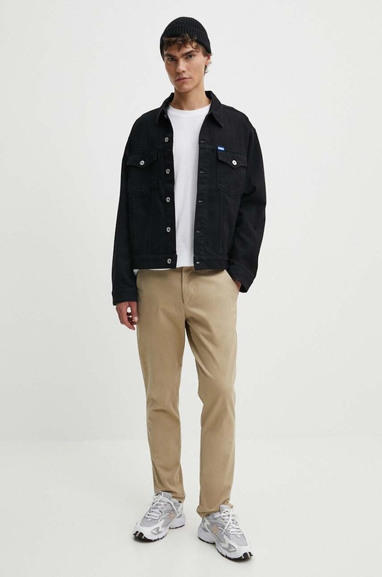 HUGO Blue kurtka jeansowa 50511512 czarny AW24