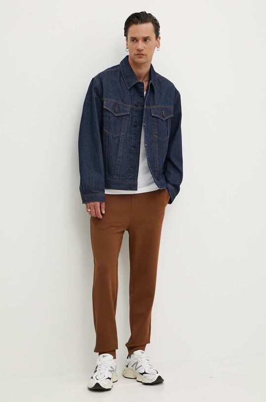 Rifľová bunda HUGO 50518044 tmavomodrá AW24