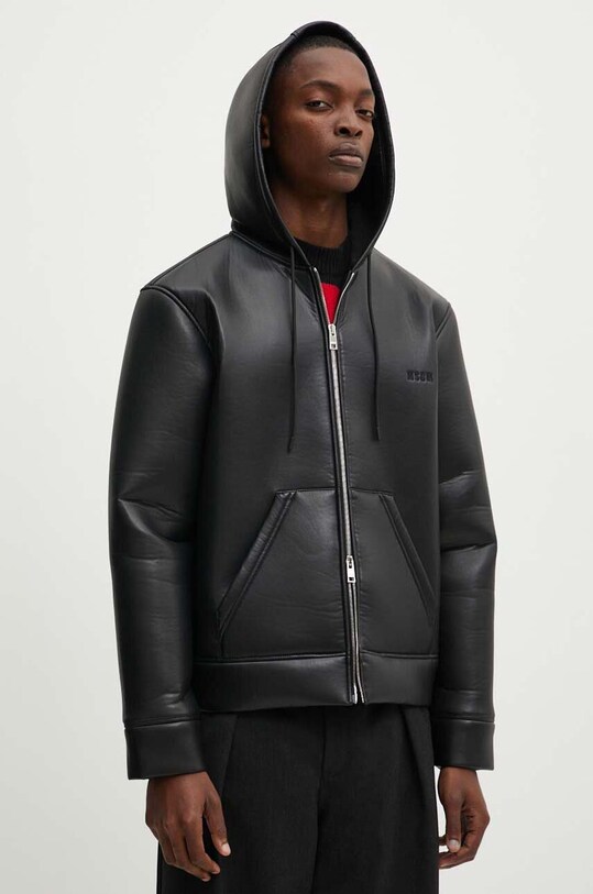 Куртка MSGM с капюшоном чёрный 3740MH18X.247603