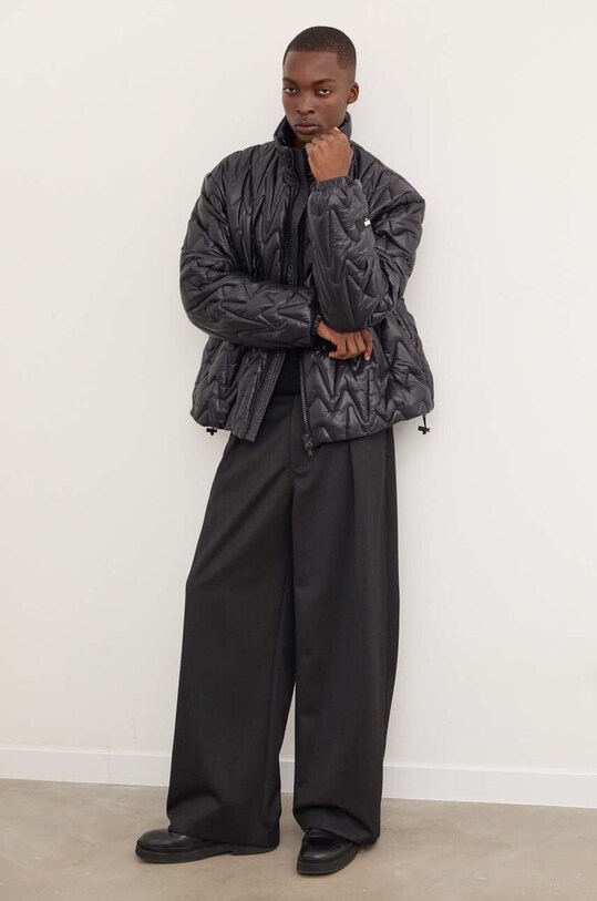 MSGM rövid kabát 3740MH05.247532 fekete AW24