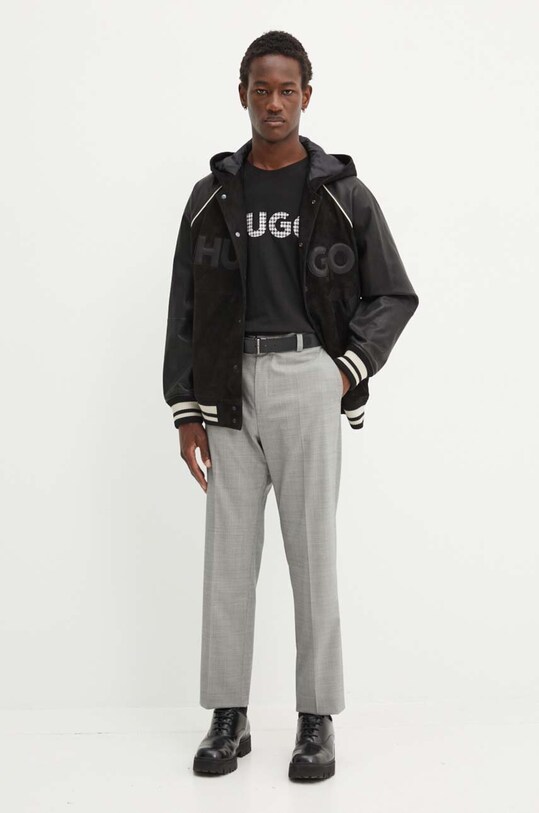 Μπουφάν bomber HUGO 50516870 μαύρο AW24