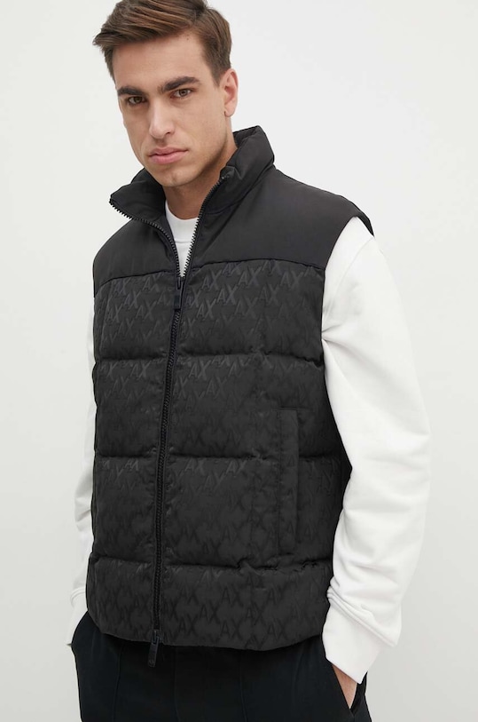 Armani Exchange gilet in piuma senza fodera nero 6DZQL1.ZN5GZ