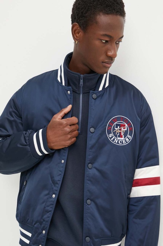 Tommy Jeans kurtka bomber bez kaptura granatowy DM0DM18897