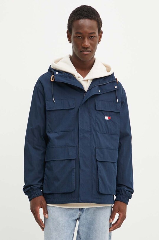 Куртка Tommy Jeans с капюшоном тёмно-синий DM0DM18905
