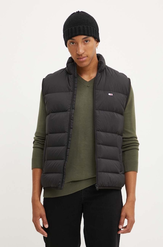 Tommy Jeans bezrękawnik puchowy bez kaptura czarny DM0DM18896