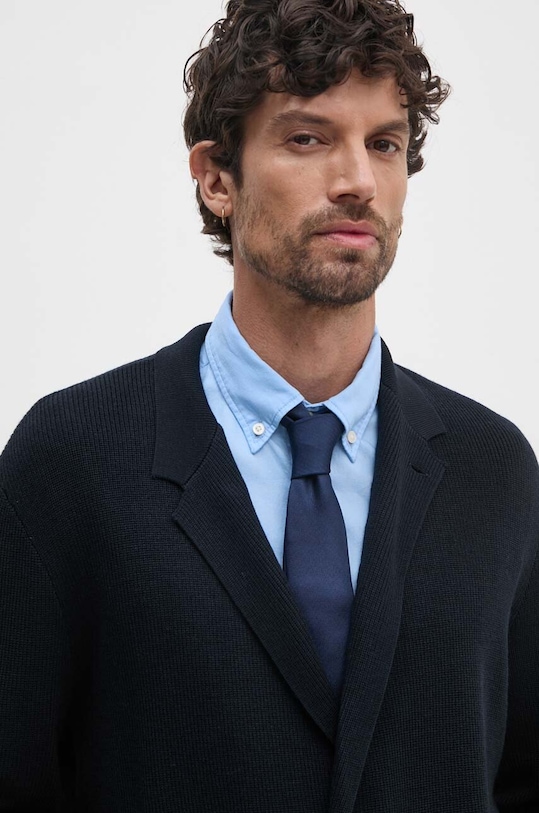 Vlnený kardigán Emporio Armani tmavomodrá 6D1GXX.1MKEZ