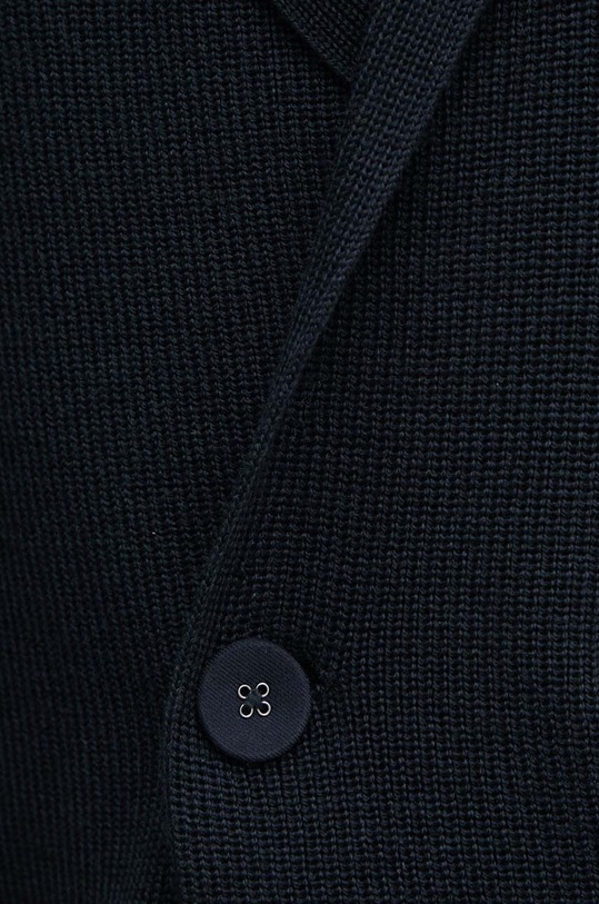 Emporio Armani kardigan wełniany 6D1GXX.1MKEZ granatowy