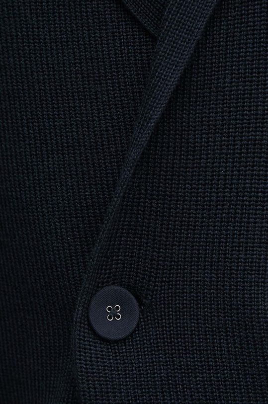 Vlnený kardigán Emporio Armani 6D1GXX.1MKEZ tmavomodrá