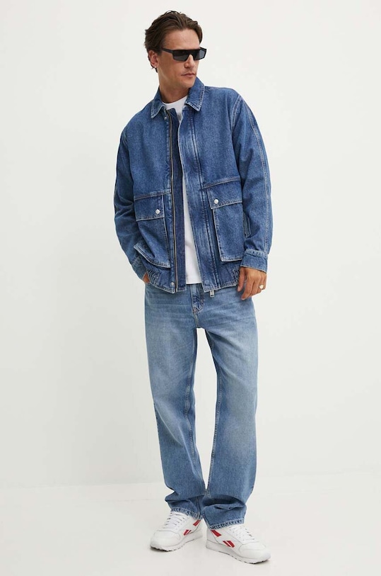 Džínová bunda Karl Lagerfeld Jeans 245D1401 modrá AW24