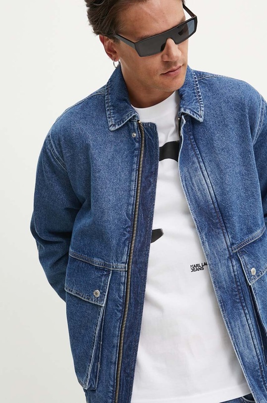 Džínová bunda Karl Lagerfeld Jeans modrá 245D1401