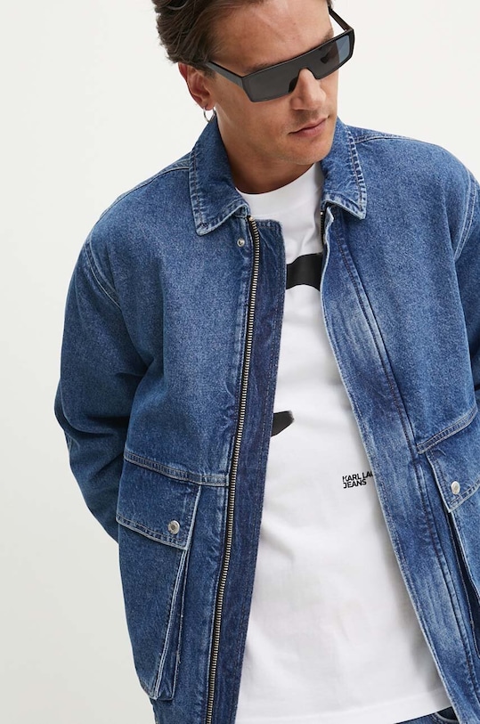 Džínová bunda Karl Lagerfeld Jeans modrá 245D1401