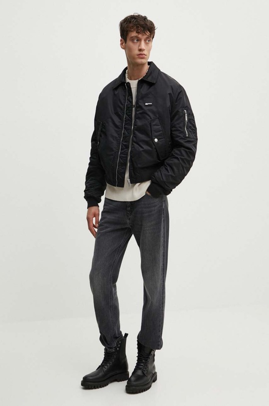 Μπουφάν bomber Karl Lagerfeld Jeans 245D1501 μαύρο AW24