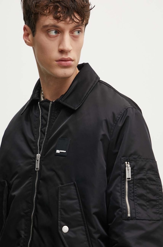 Μπουφάν bomber Karl Lagerfeld Jeans μαύρο 245D1501