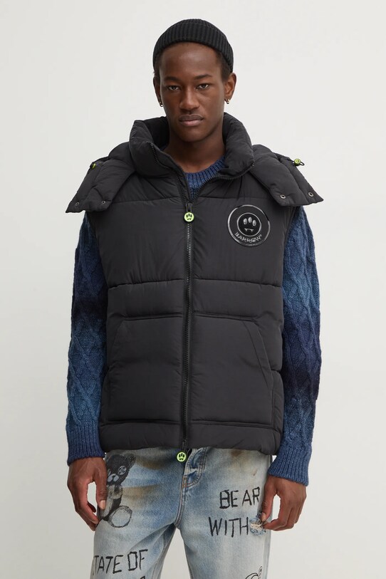 Barrow bezrękawnik bez kaptura czarny F4BWUAPF002