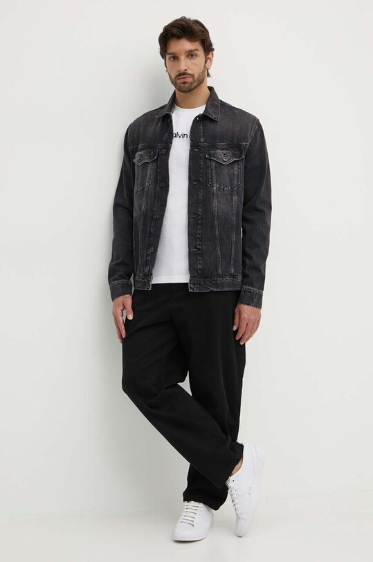 Pepe Jeans geacă din denim RELAXED JACKET PM402972XH7 negru AW24