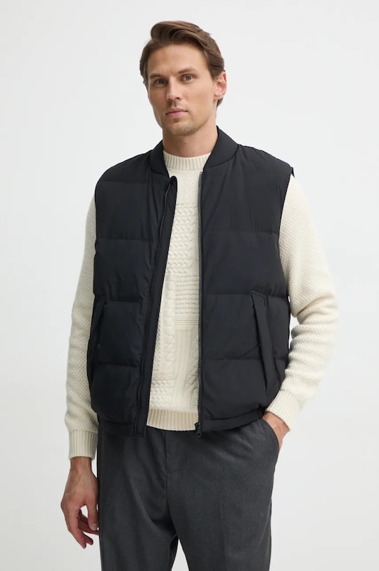 Péřová vesta United Colors of Benetton s podšívkou černá 2JF8UJ00I