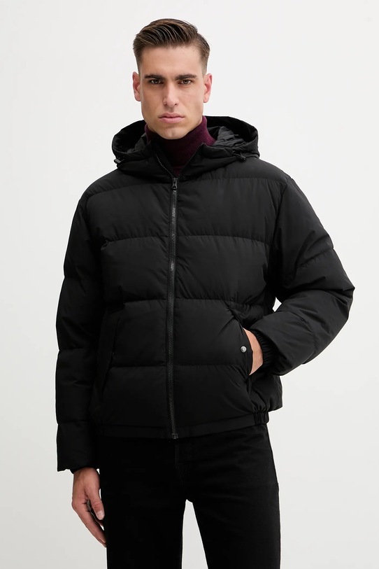 Μπουφάν με επένδυση από πούπουλα United Colors of Benetton μαύρο 2JF8UN05E