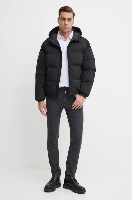 Пухова куртка United Colors of Benetton 2JF8UN05E чорний AW24