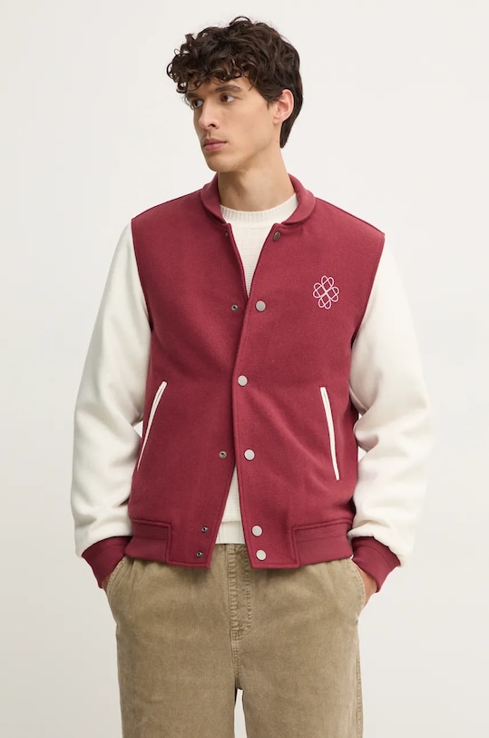Куртка-бомбер з домішкою вовни United Colors of Benetton з підкладкою червоний 2NDHUN05K