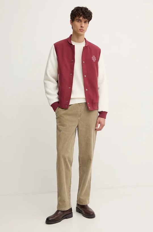 Куртка-бомбер з домішкою вовни United Colors of Benetton 2NDHUN05K червоний AW24