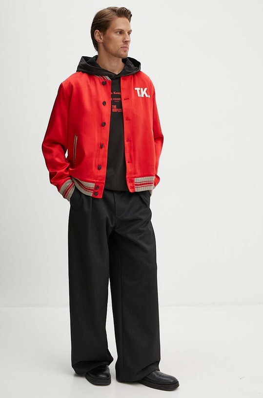 Bomber bunda The Kooples HBLO29004K červená AW24