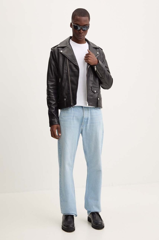 Kožený křivák The Kooples HCUI29007K černá AW24