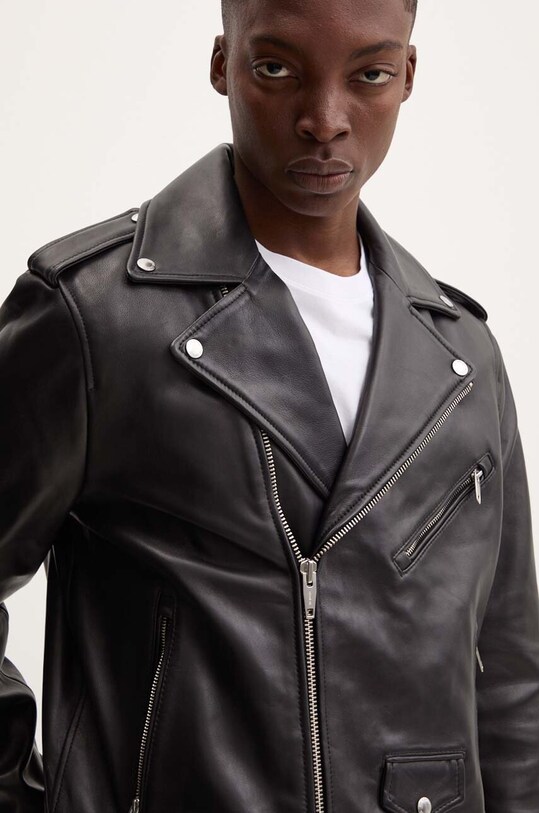 Шкіряна куртка The Kooples чорний HCUI29007K