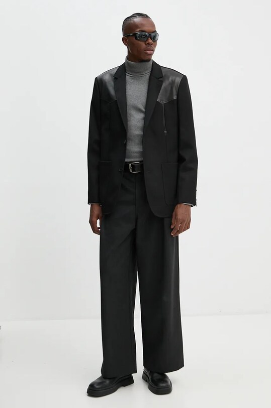 Vlnené sako The Kooples HVES29025K čierna AW24