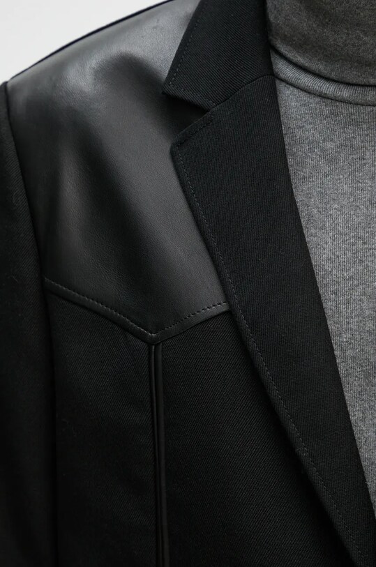 Vlnené sako The Kooples HVES29025K čierna