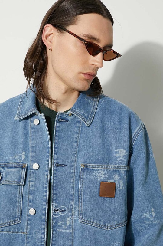 Carhartt WIP geacă din denim Stamp Jacket I033743.2LN35 albastru