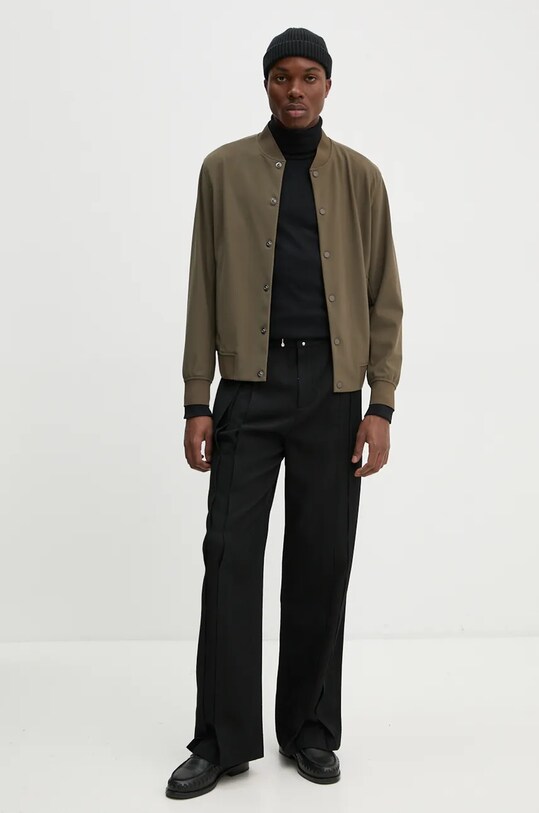 Куртка-бомбер Theory L0697406 зелёный AW24