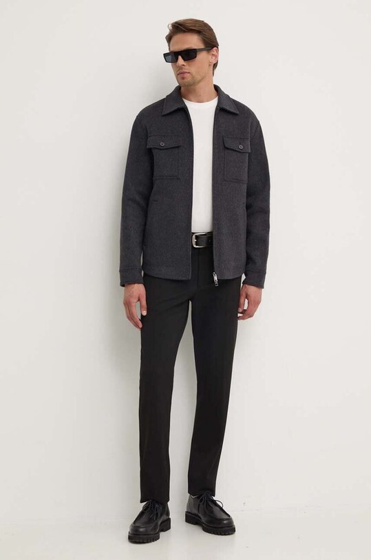 Шерстяная куртка-бомбер Theory N0871423 серый AW24