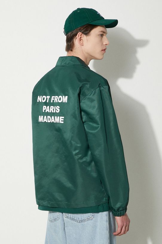 Odzież Drôle de Monsieur kurtka La Veste Slogan PERM.JT183.PA014.DGN zielony
