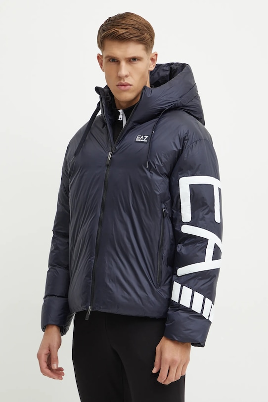 EA7 Emporio Armani rövid kabát szigetelt sötétkék PNGAZ.6DPB19.1562