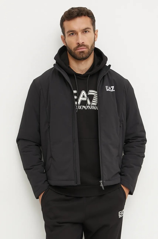 EA7 Emporio Armani kurtka sportowa bez kaptura czarny PNFWZ.6DPB42.1200
