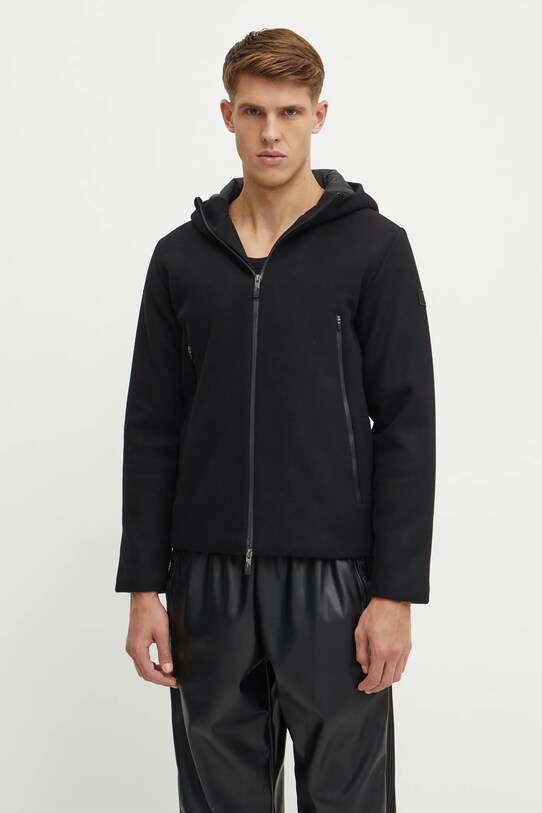 Куртка з домішкою вовни EA7 Emporio Armani з підкладкою чорний PNHLZ.6DPB66.1200