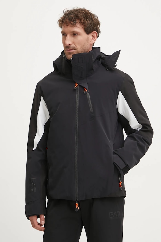 Lyžařská bunda EA7 Emporio Armani Cortina Fashion Toray zimní sporty černá PN44Z.6DPG01.1200