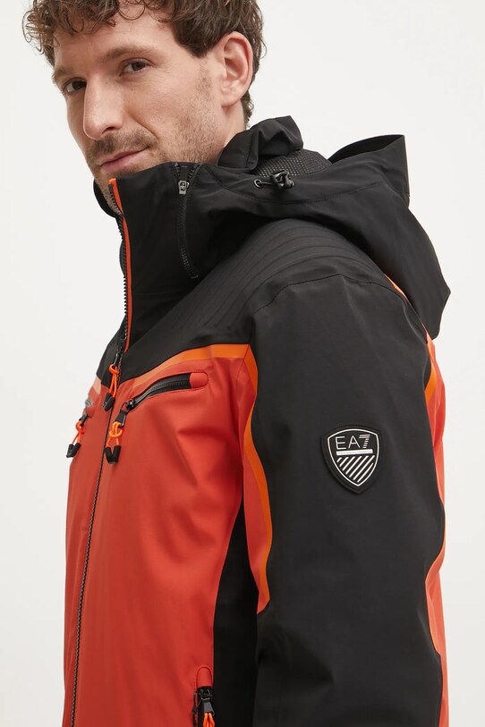 Лыжная куртка EA7 Emporio Armani Kitzbuhel Colorblock Logo оранжевый PNCJZ.6DPG15.1672