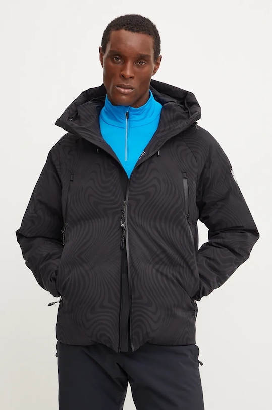 EA7 Emporio Armani kurtka narciarska Cortina Protectum Graphic sporty zimowe czarny PNCJZ.6DPG18.2215